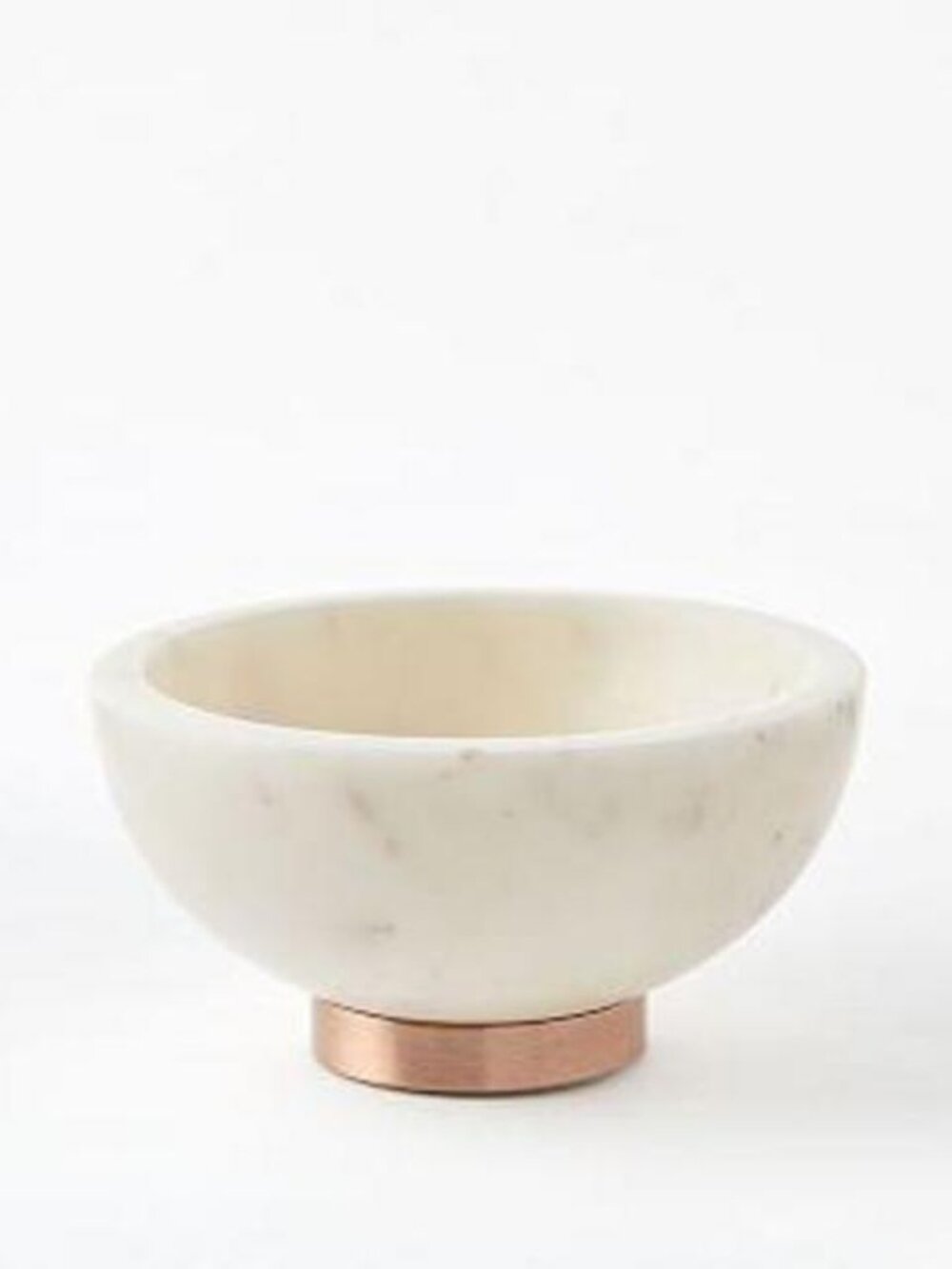 West Elm Marble and Copper Dip Bowl in White - New in Box